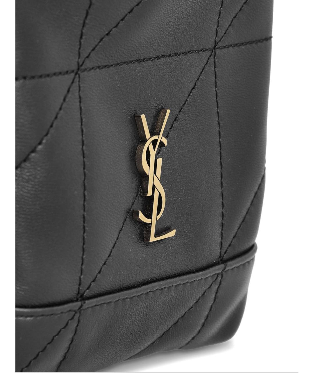 SAINT LAURENT Черная кожаная сумка через плечо, фото 4