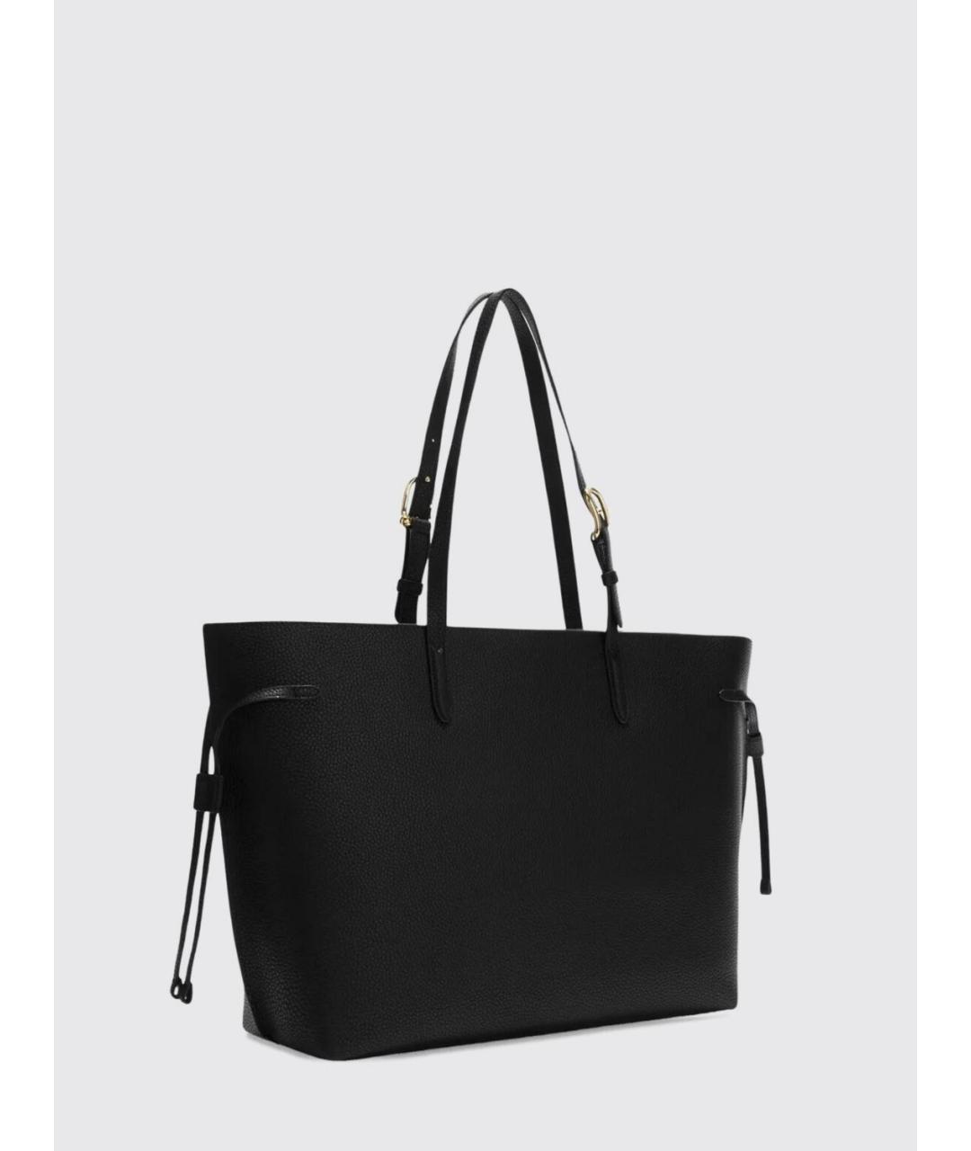 FURLA Черная кожаная сумка тоут, фото 3