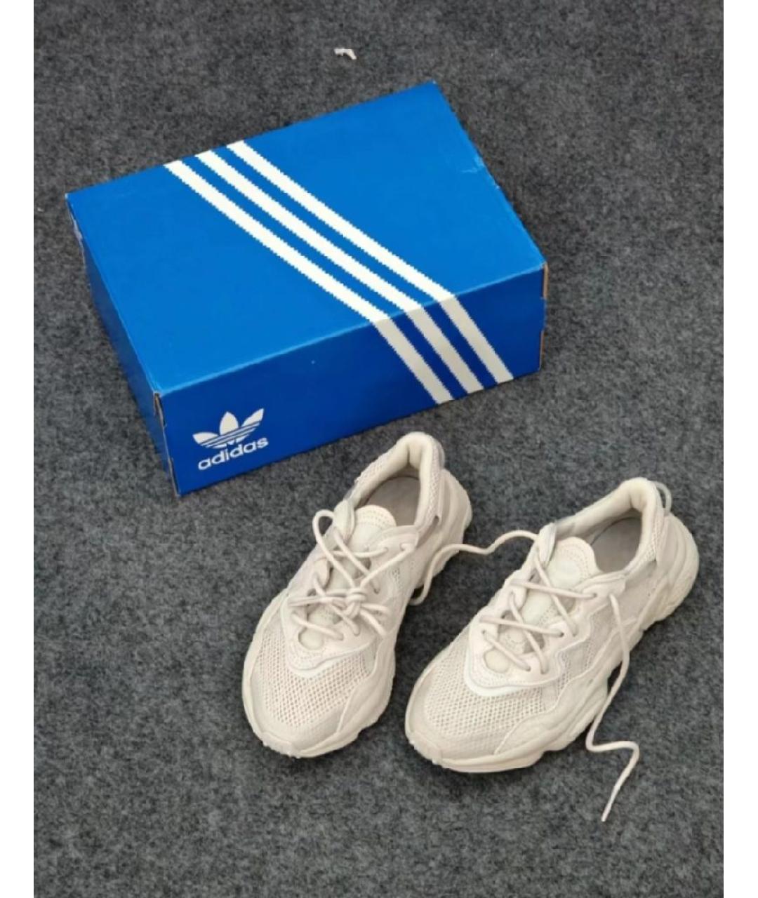 ADIDAS Бежевые кожаные кроссовки, фото 7
