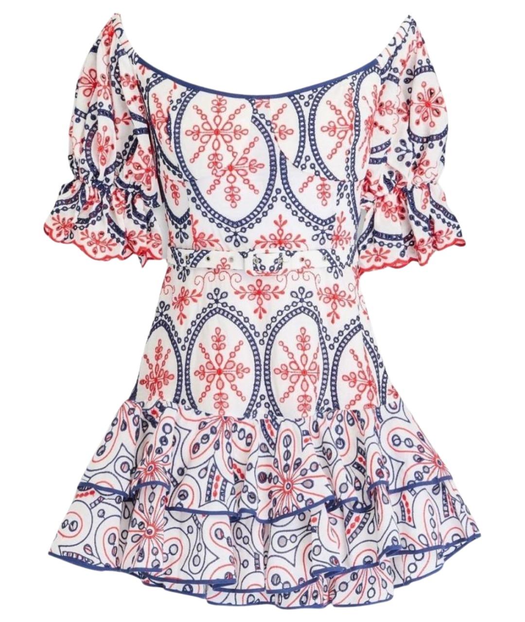 CHARO RUIZ Белое хлопковое повседневное платье, фото 1