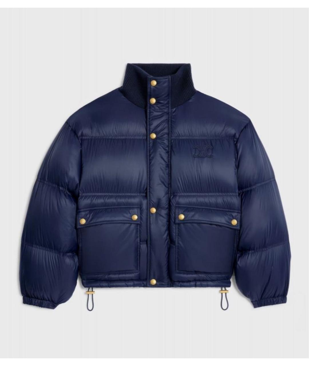 CELINE Темно-синий полиамидовый пуховик, фото 5