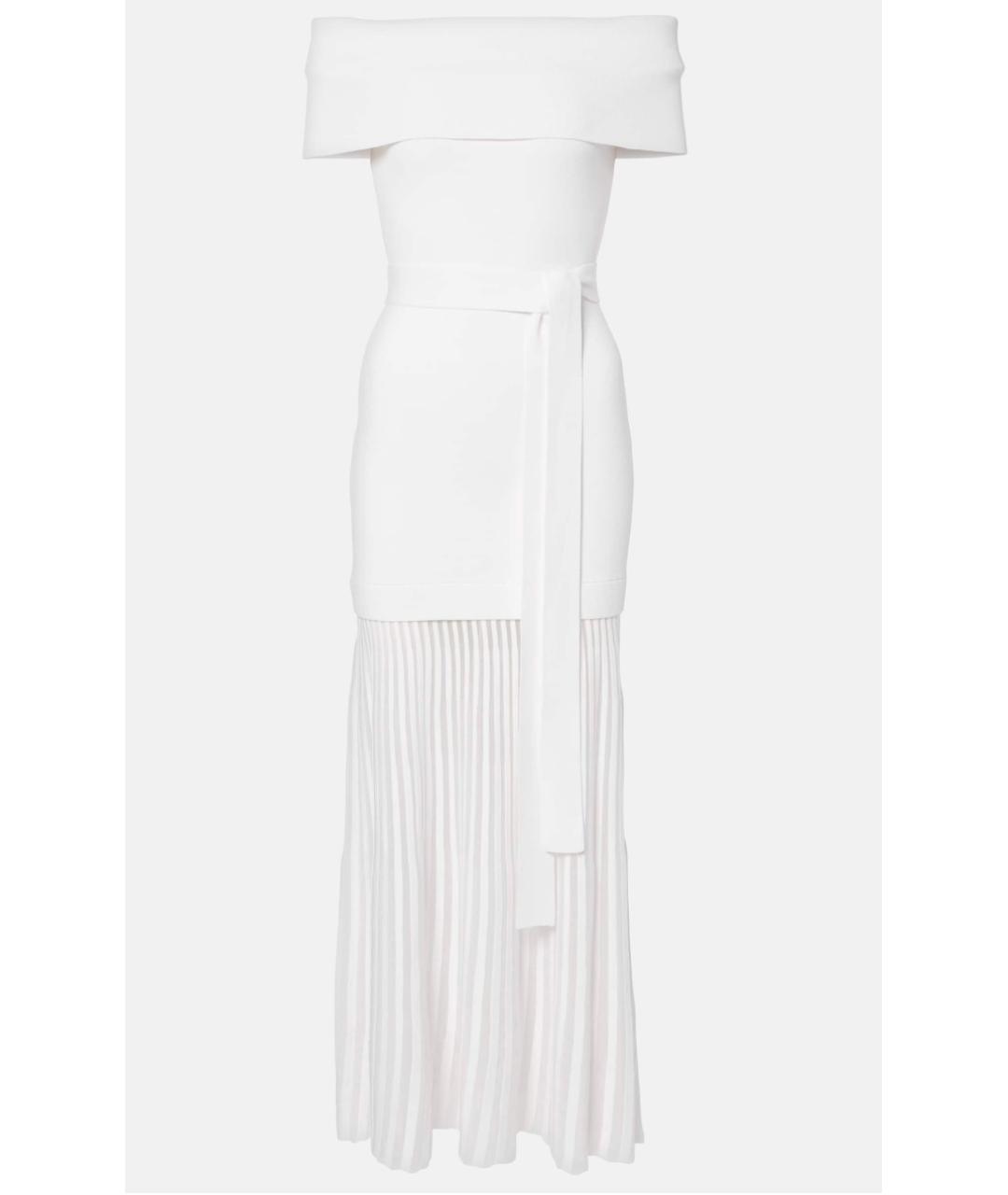 REBECCA VALLANCE Белое вискозное коктейльное платье, фото 5