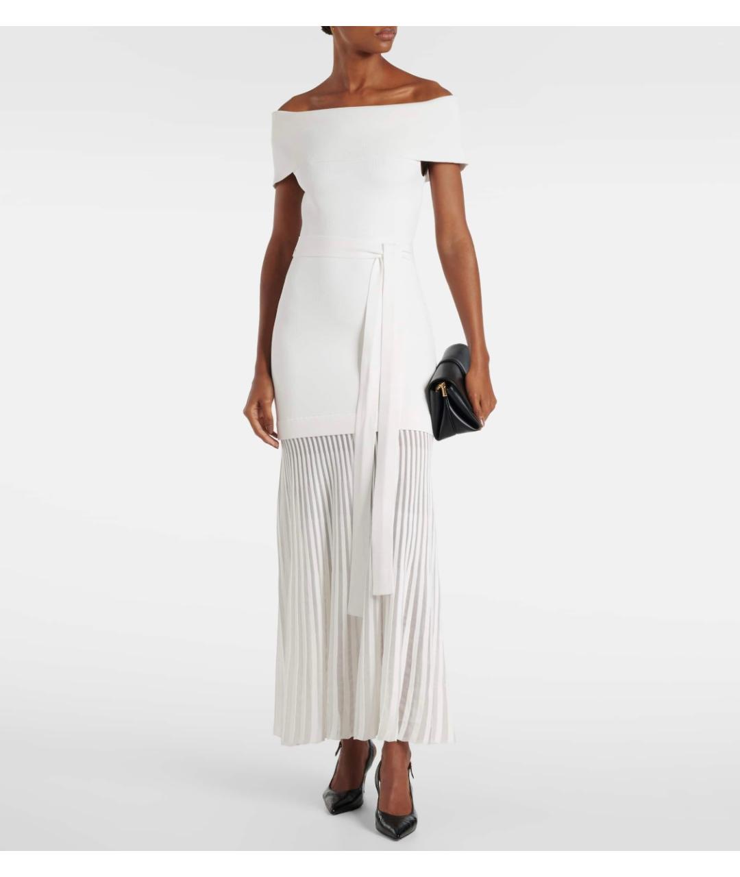 REBECCA VALLANCE Белое вискозное коктейльное платье, фото 2