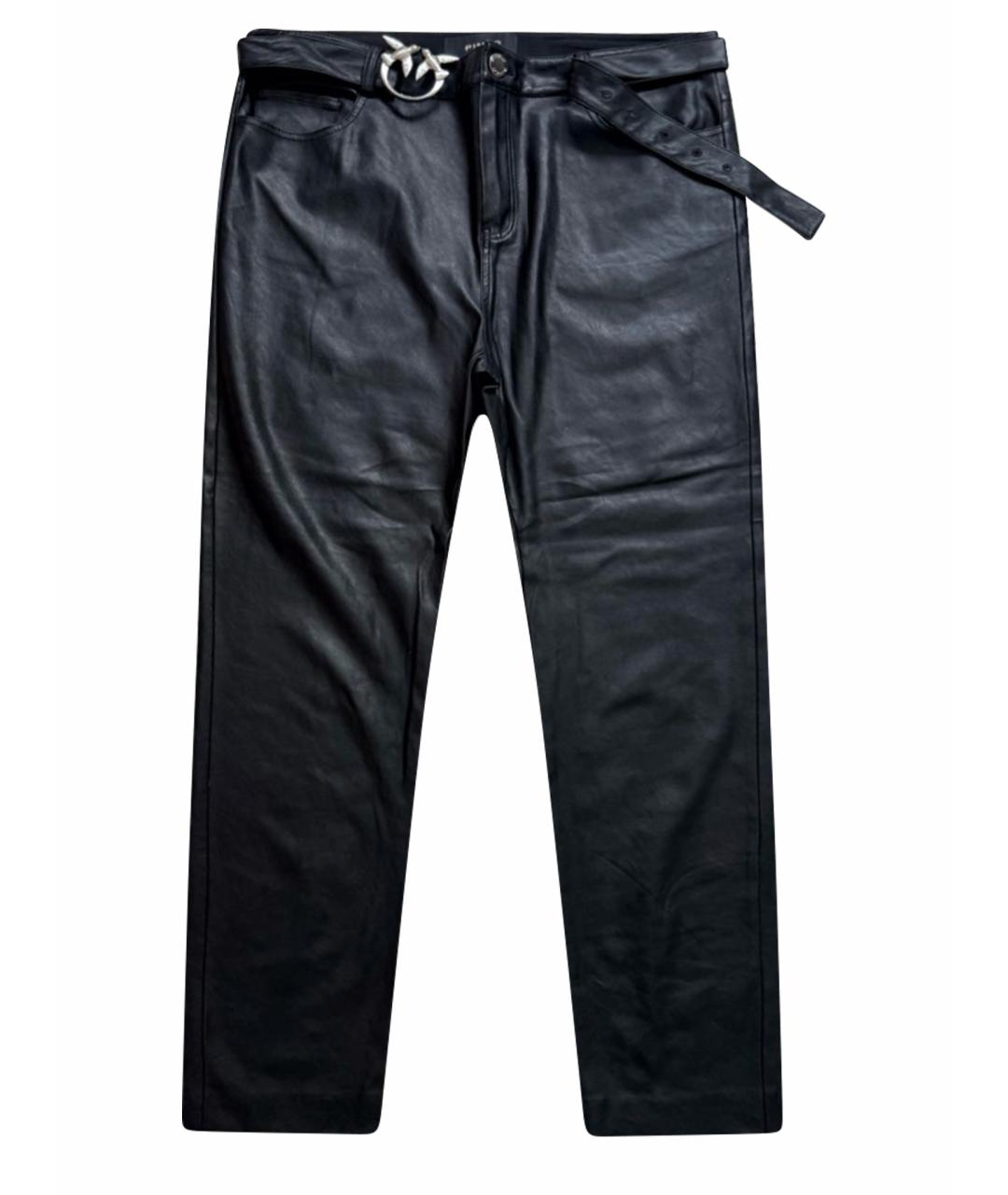 PINKO Черные полиэстеровые брюки узкие, фото 9