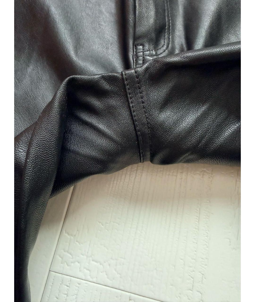 PINKO Черные полиэстеровые брюки узкие, фото 5