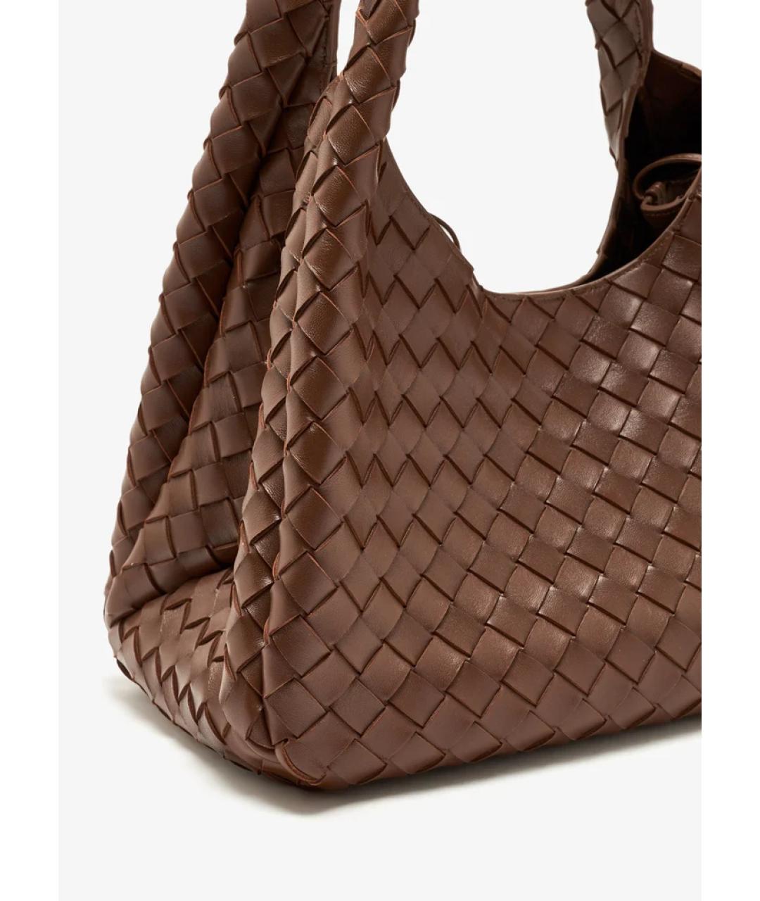 BOTTEGA VENETA Коричневая кожаная сумка тоут, фото 3