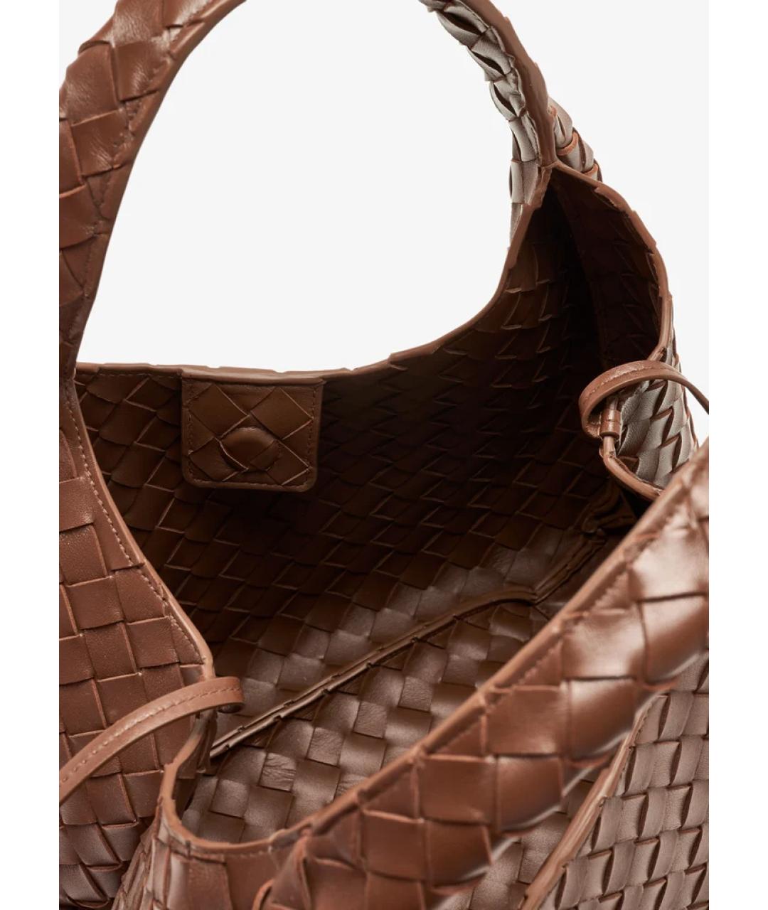 BOTTEGA VENETA Коричневая кожаная сумка тоут, фото 5
