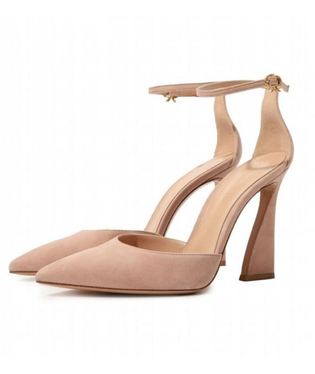 GIANVITO ROSSI Бежевые замшевые туфли, фото 2