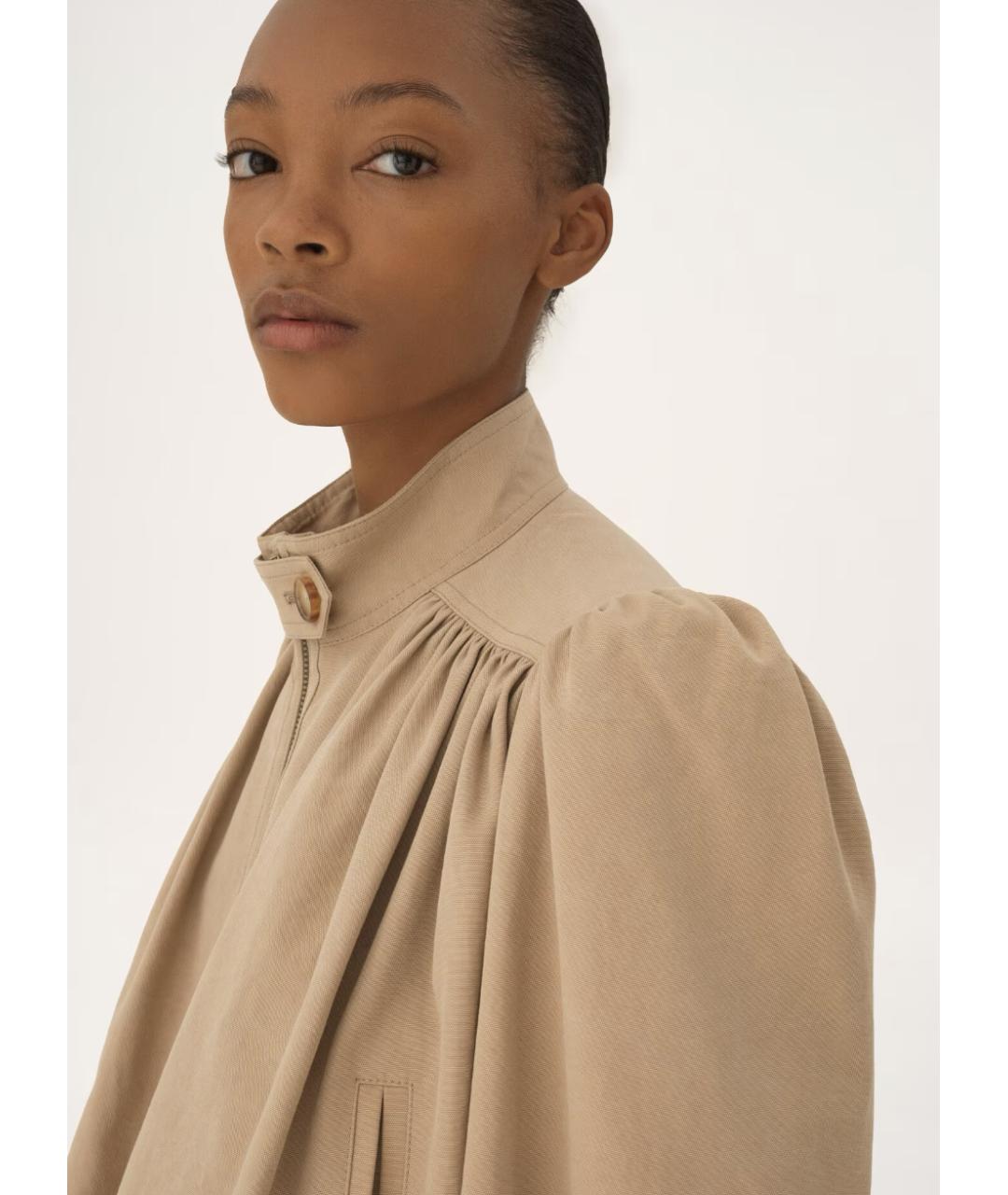 CHLOE Бежевая хлопковая куртка, фото 4