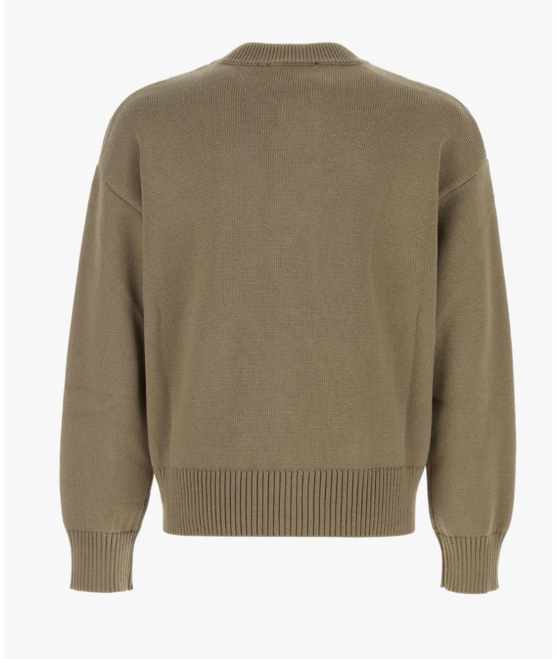 Ami Paris Бежевый шерстяной кардиган, фото 2