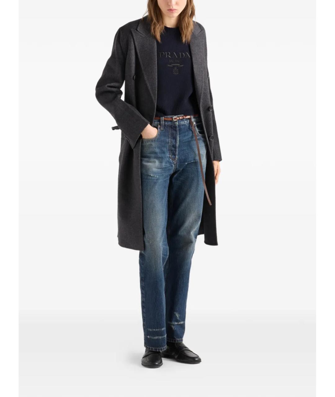 PRADA Темно-синий кашемировый джемпер / свитер, фото 2