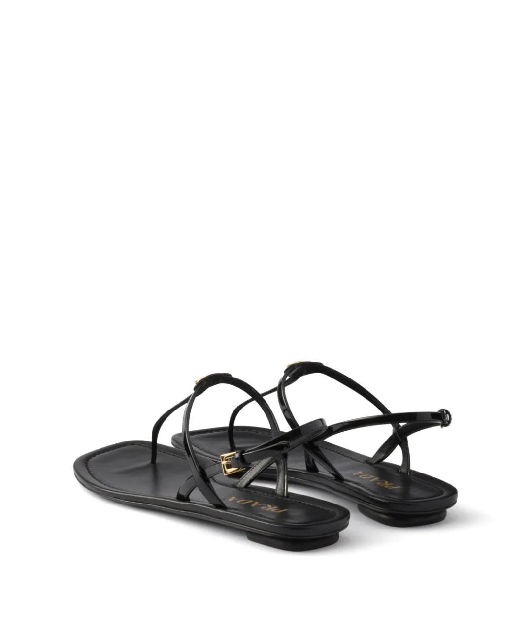 PRADA Черные кожаные сандалии, фото 3