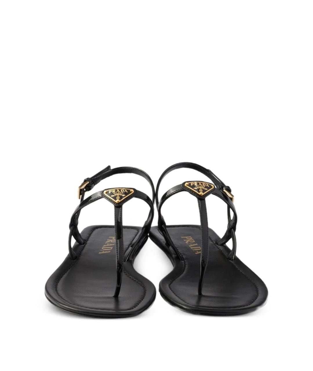 PRADA Черные кожаные сандалии, фото 5