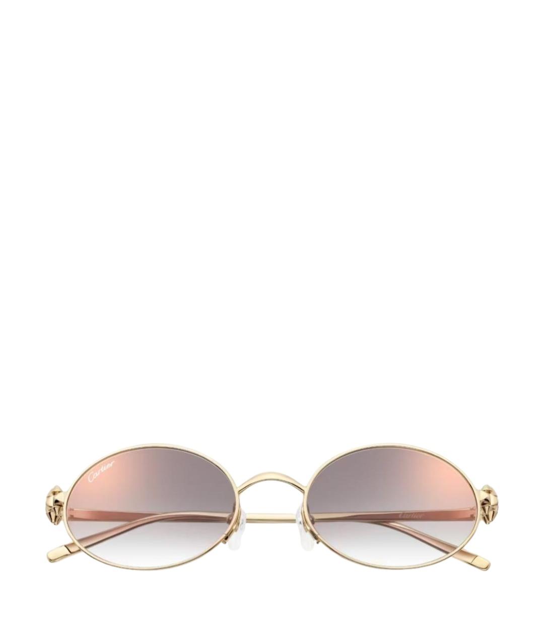 CARTIER Золотые металлические солнцезащитные очки, фото 1