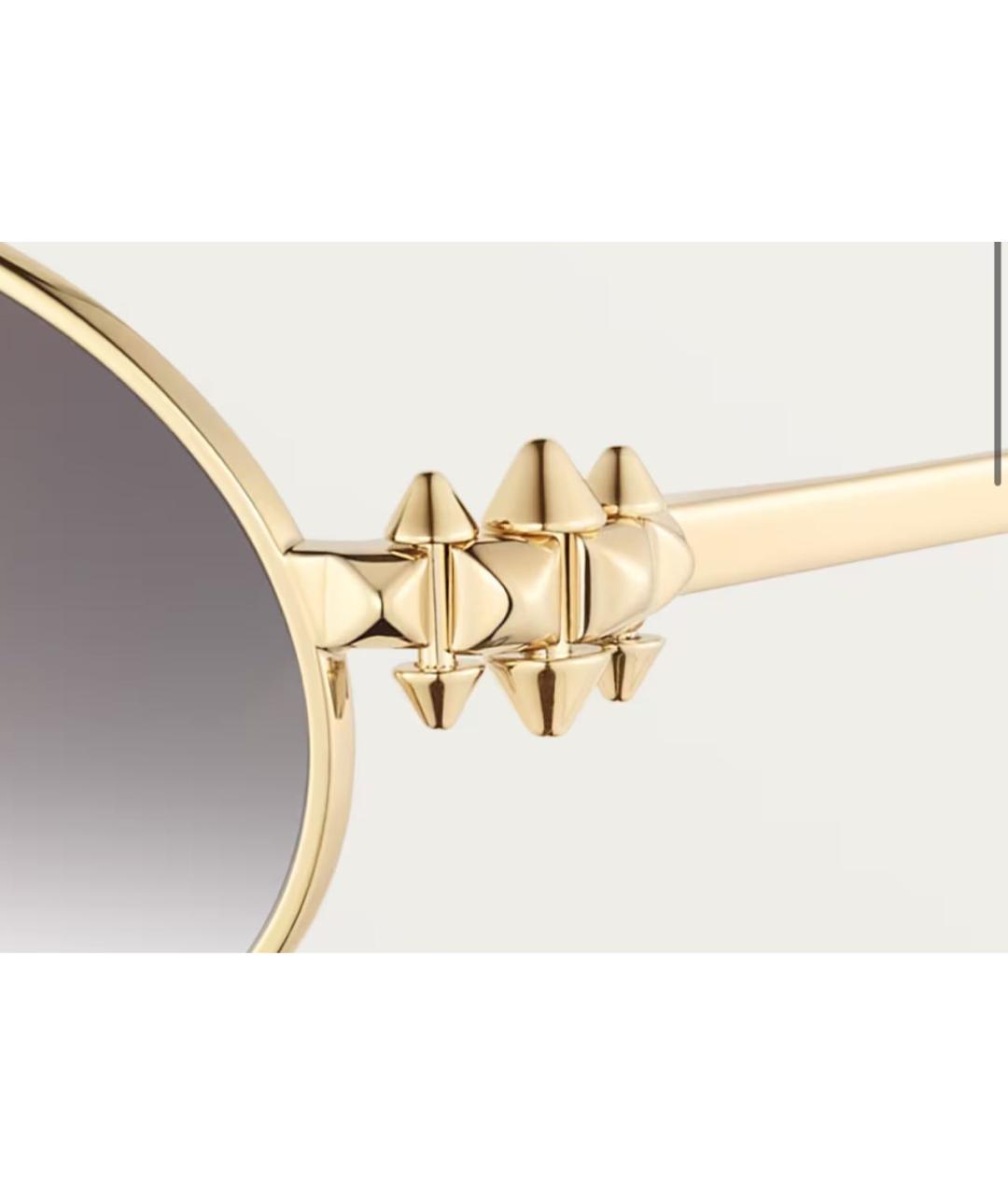 CARTIER Золотые металлические солнцезащитные очки, фото 4