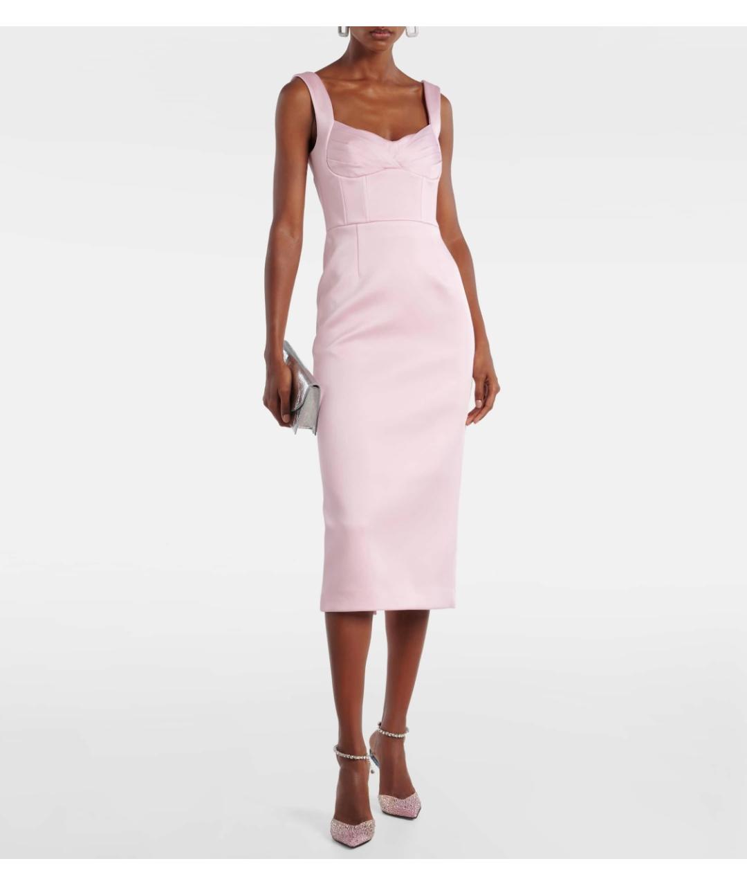 REBECCA VALLANCE Розовое полиэстеровое коктейльное платье, фото 2