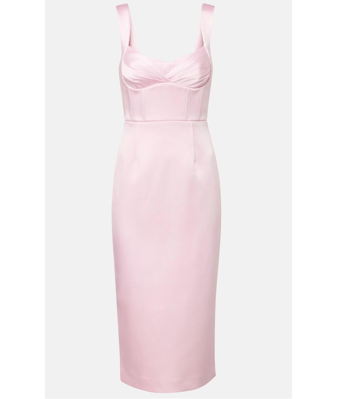 REBECCA VALLANCE Розовое полиэстеровое коктейльное платье, фото 5