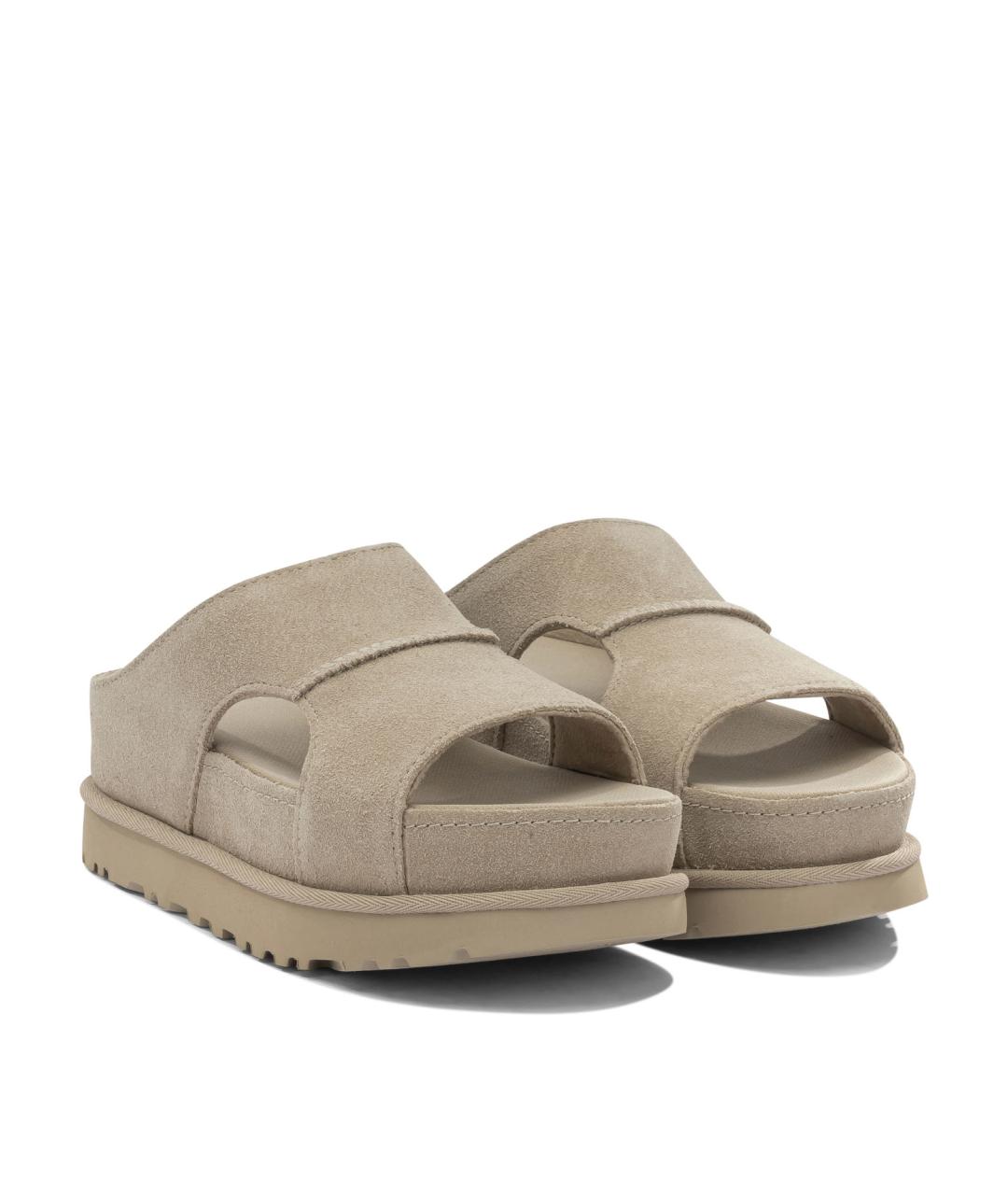 UGG AUSTRALIA Бежевые нубуковые сандалии, фото 2