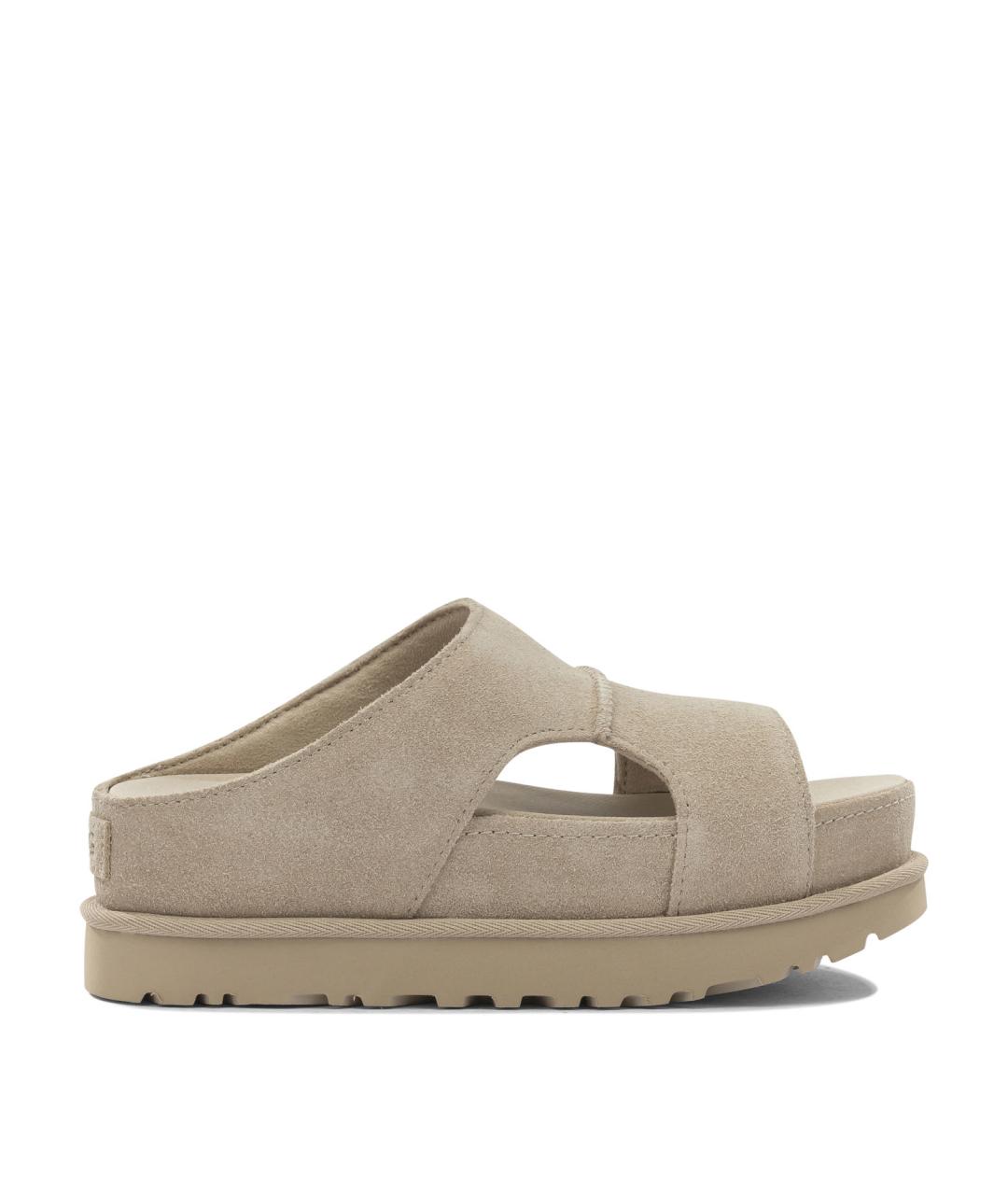 UGG AUSTRALIA Бежевые нубуковые сандалии, фото 1