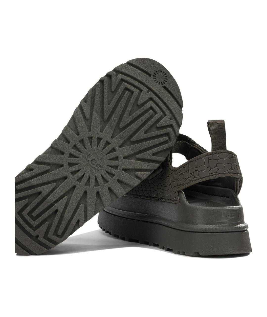 UGG AUSTRALIA Зеленые синтетические сандалии, фото 5