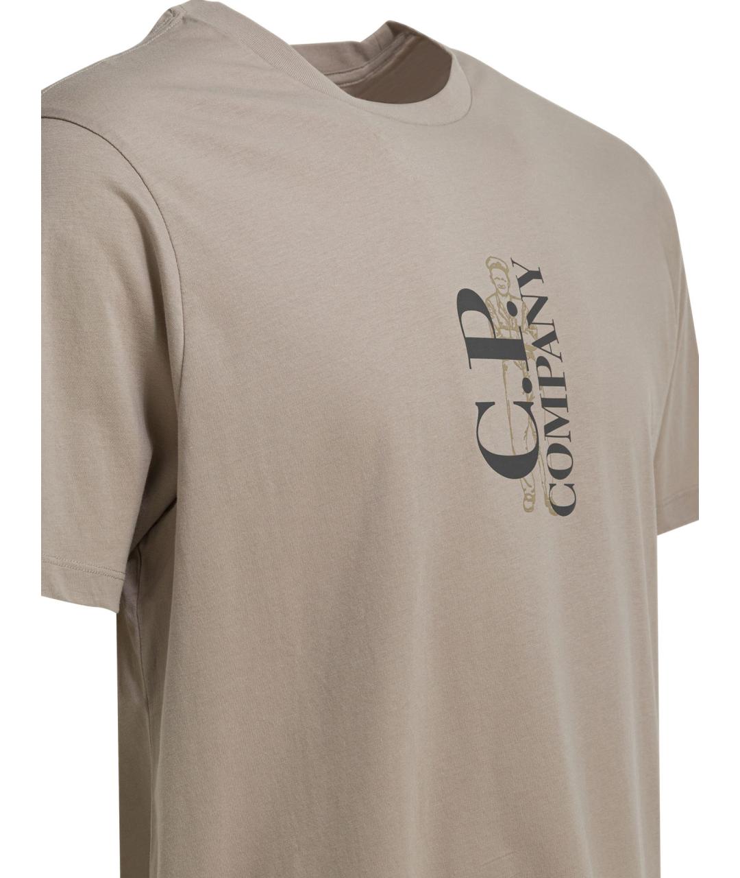 CP COMPANY Серая хлопковая футболка, фото 4