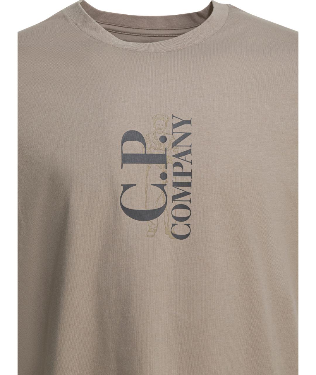 CP COMPANY Серая хлопковая футболка, фото 3