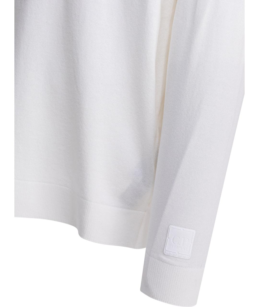 CP COMPANY Белый хлопковый джемпер / свитер, фото 4