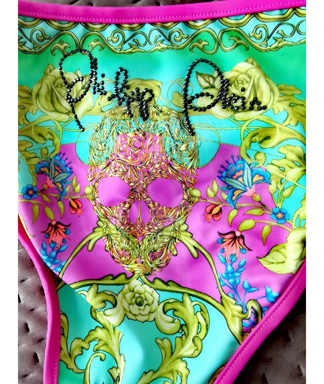 PHILIPP PLEIN Мульти полиэстеровый купальник, фото 4