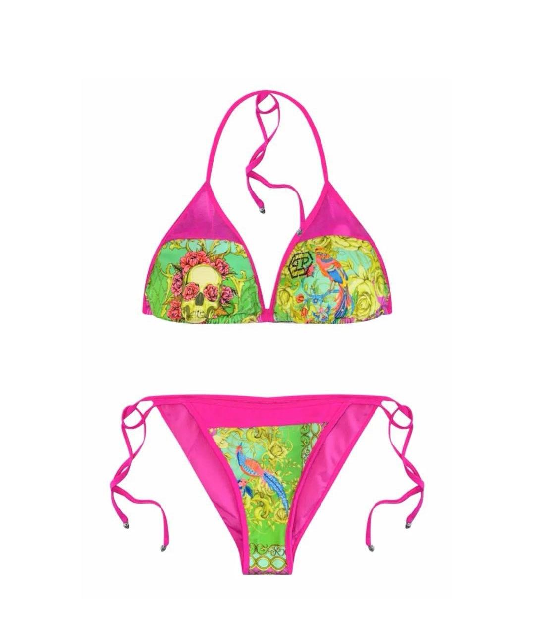 PHILIPP PLEIN Мульти полиэстеровый купальник, фото 1