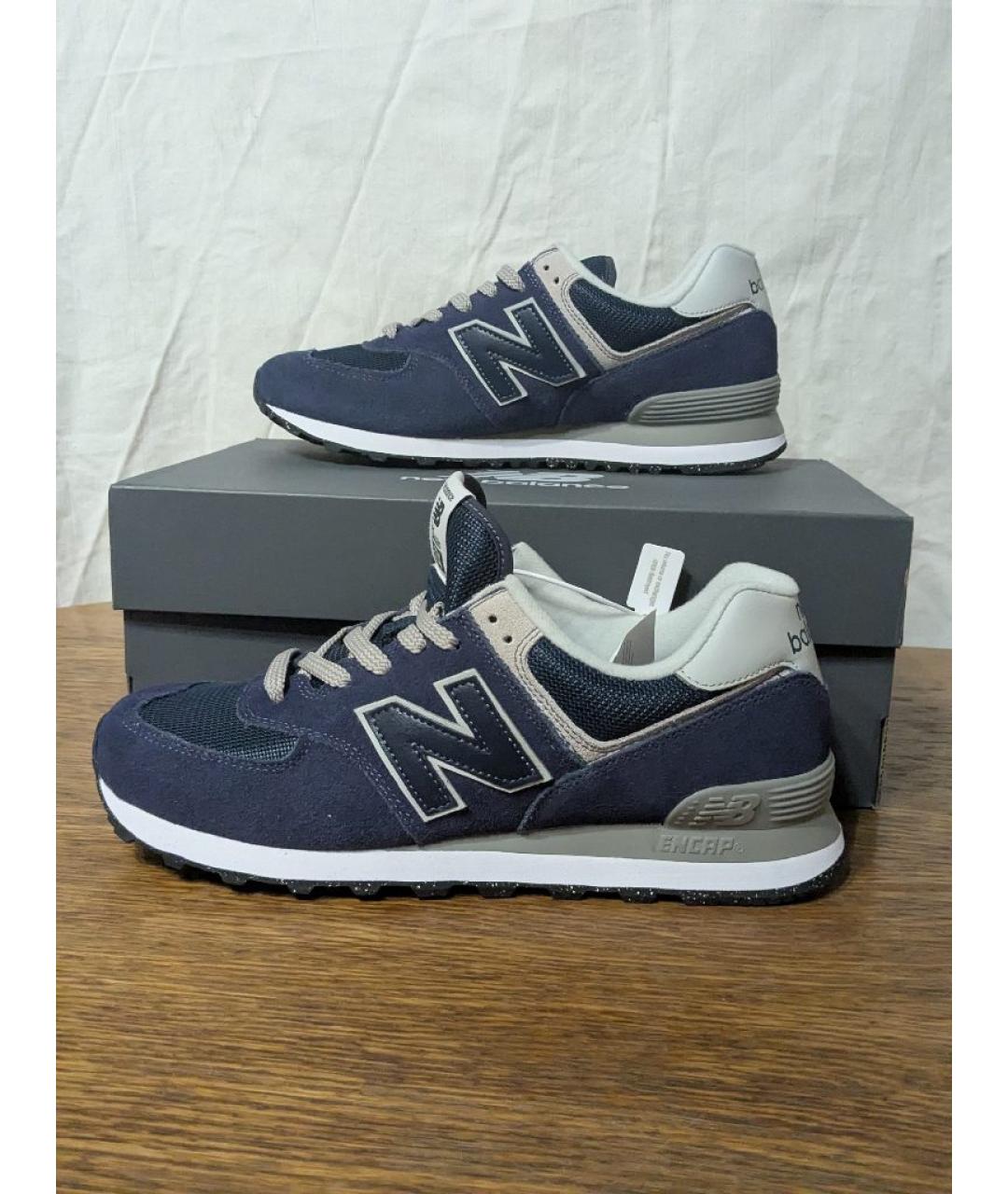 NEW BALANCE Синие замшевые низкие кроссовки / кеды, фото 5