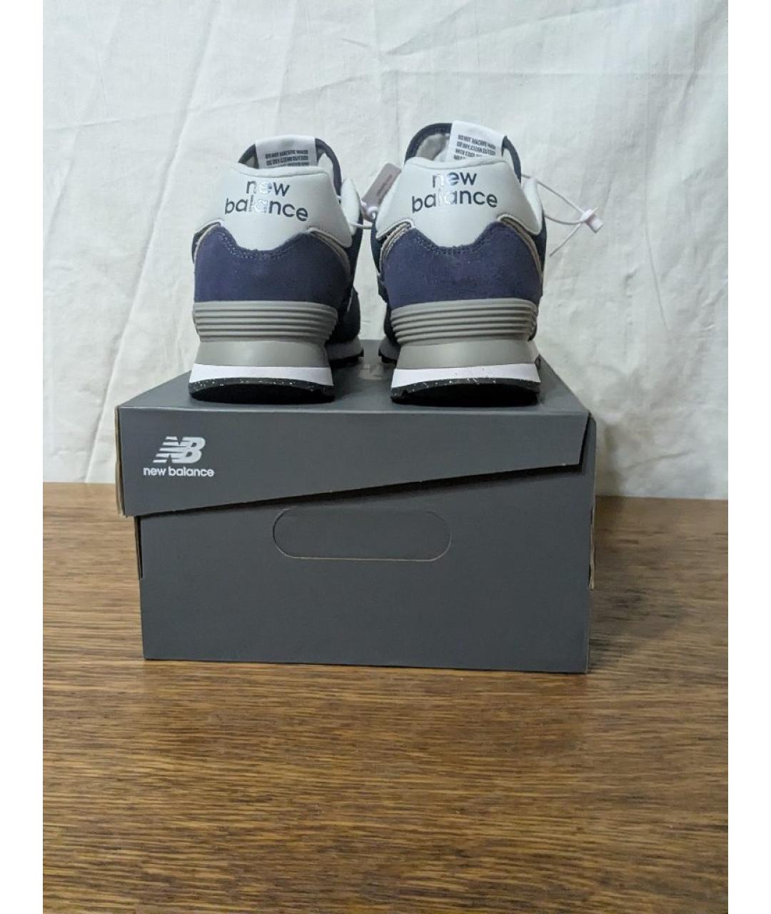 NEW BALANCE Синие замшевые низкие кроссовки / кеды, фото 4