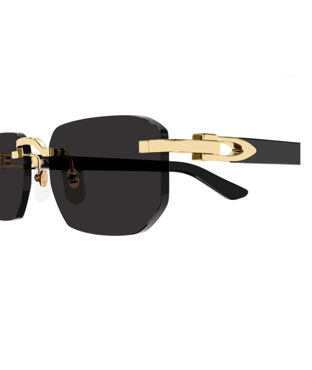 CARTIER Золотые металлические солнцезащитные очки, фото 3