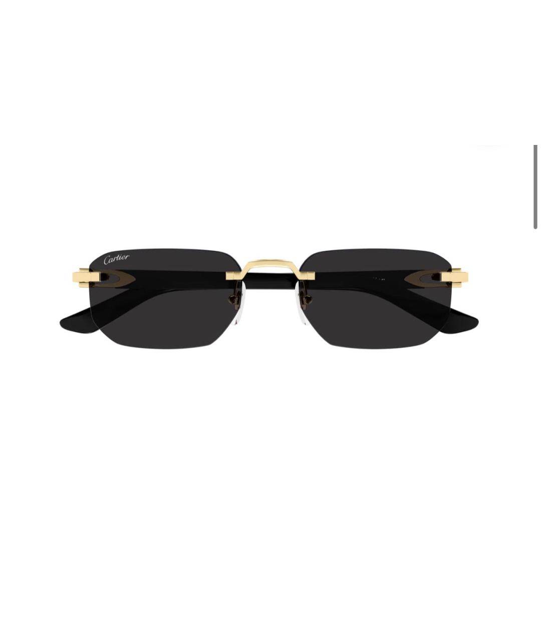 CARTIER Золотые металлические солнцезащитные очки, фото 2