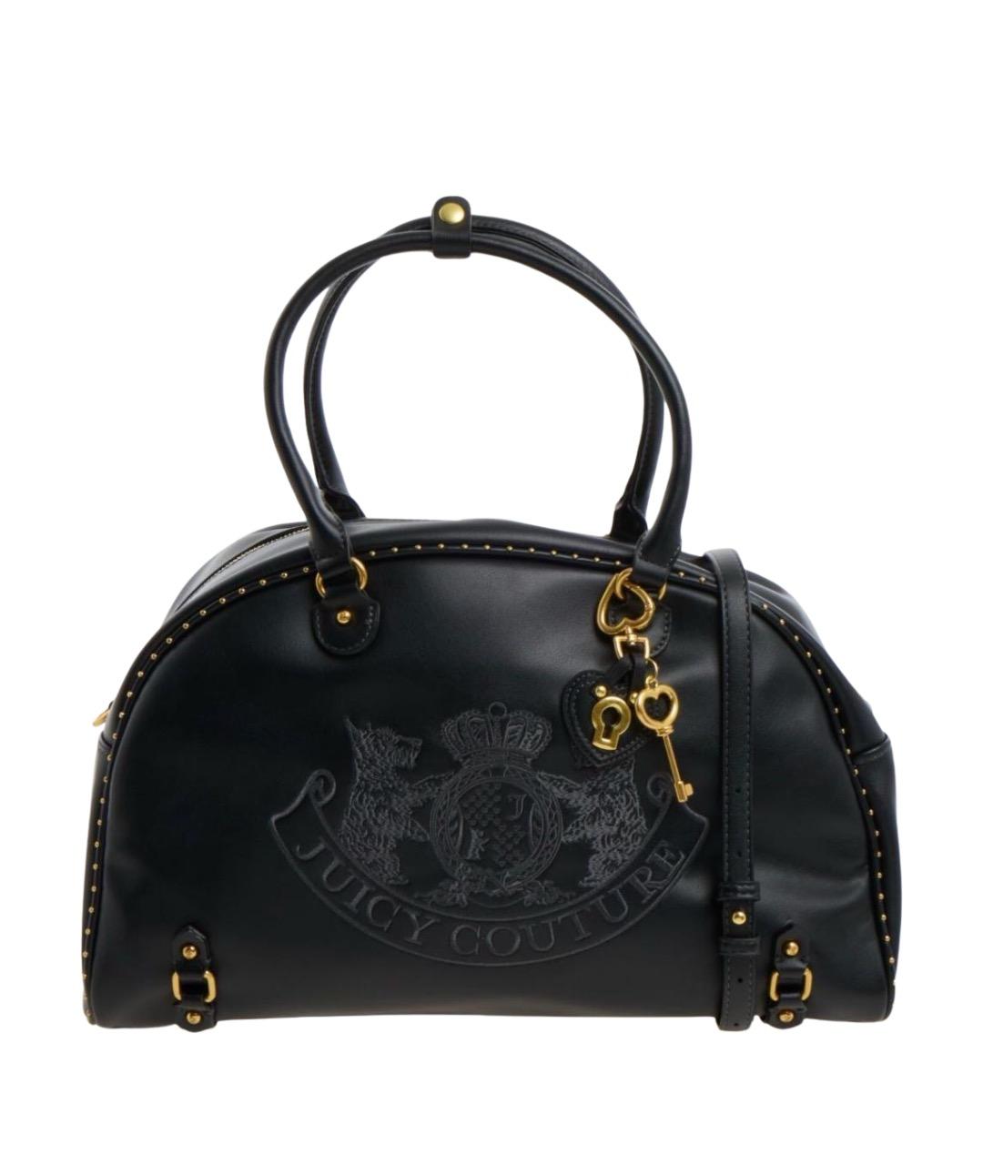 JUICY COUTURE Черная сумка через плечо из искусственной кожи, фото 1