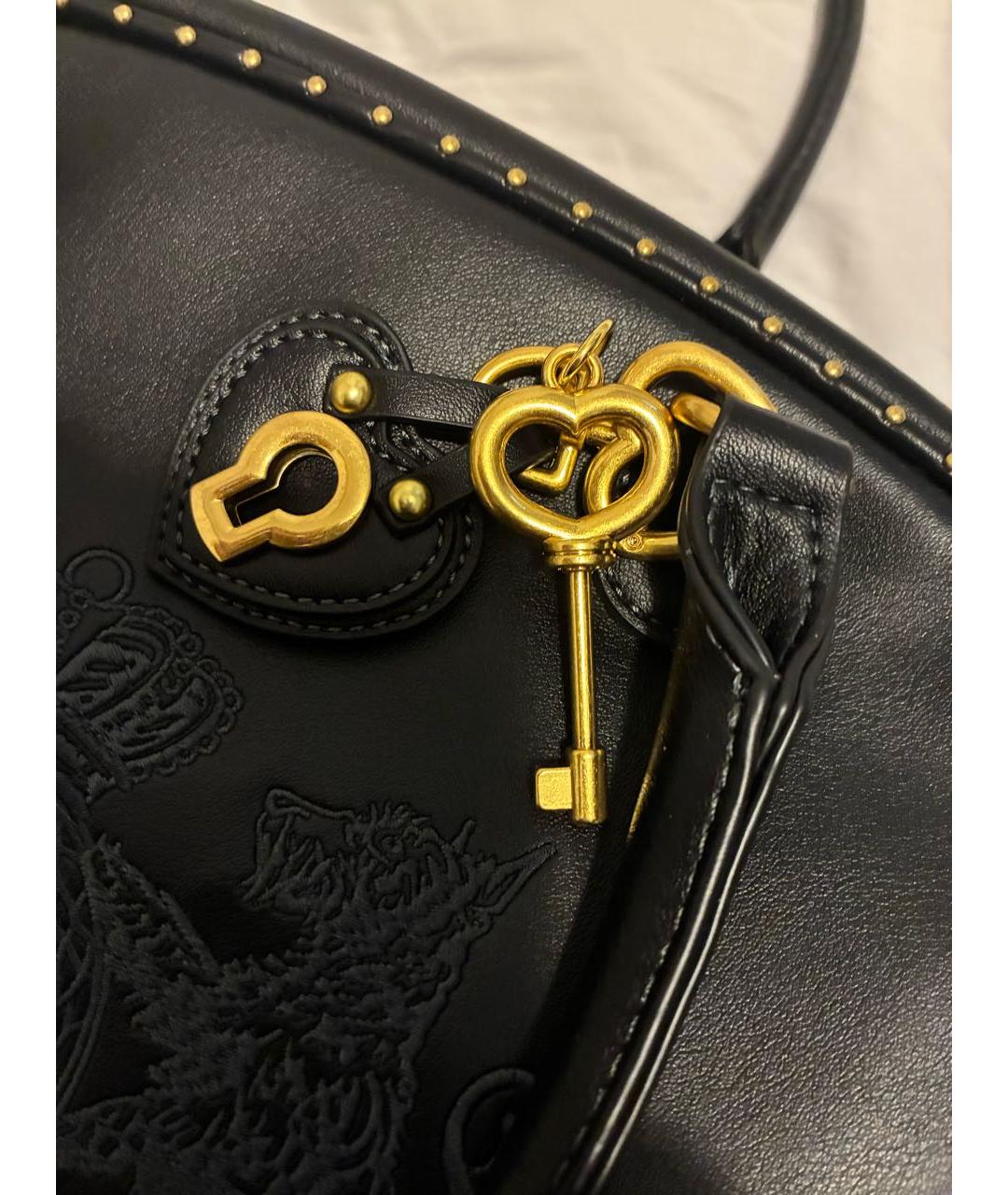 JUICY COUTURE Черная сумка через плечо из искусственной кожи, фото 3