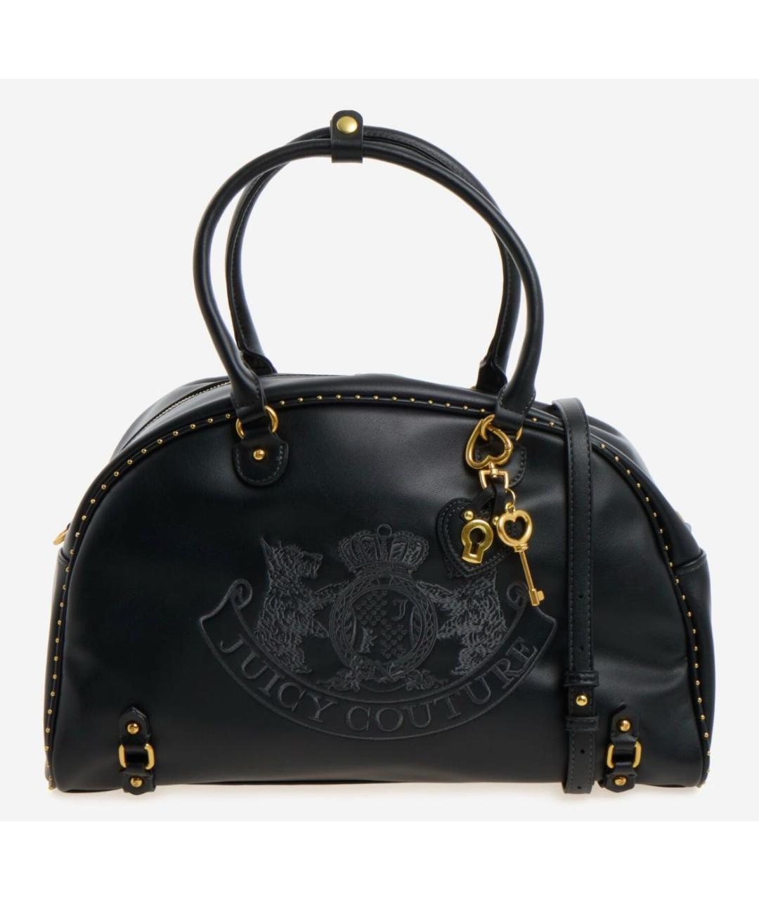 JUICY COUTURE Черная сумка через плечо из искусственной кожи, фото 7