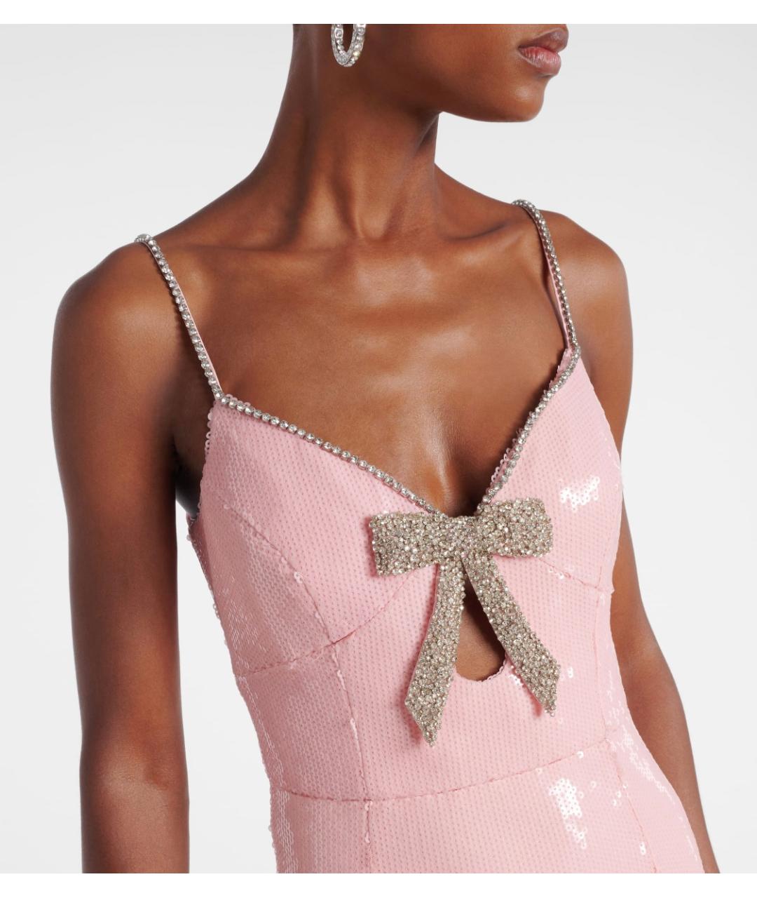 REBECCA VALLANCE Розовое полиэстеровое вечернее платье, фото 4
