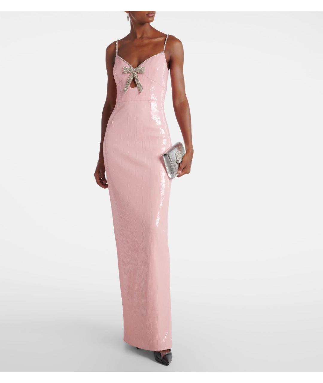 REBECCA VALLANCE Розовое полиэстеровое вечернее платье, фото 2