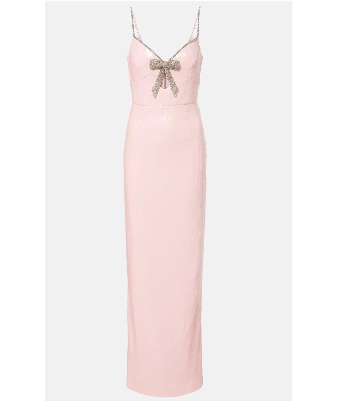 REBECCA VALLANCE Розовое полиэстеровое вечернее платье, фото 6