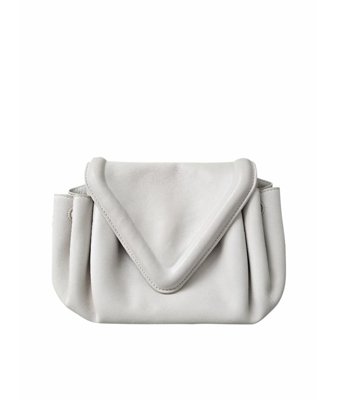 BOTTEGA VENETA Белая кожаная сумка через плечо, фото 1