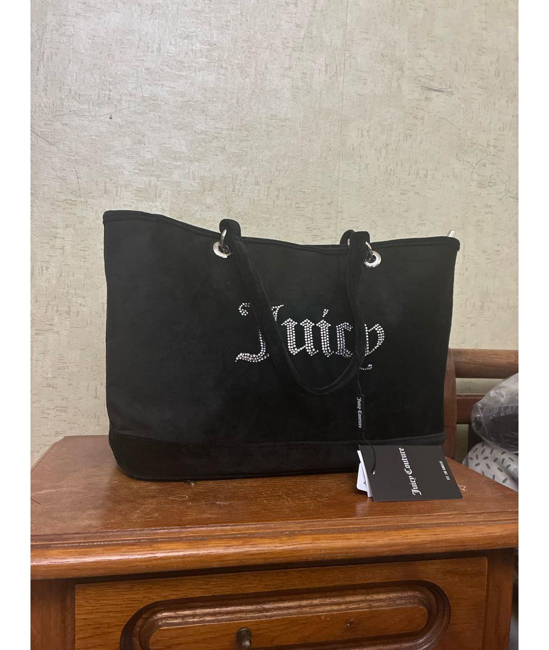 JUICY COUTURE Черная сумка через плечо из искусственной кожи, фото 2