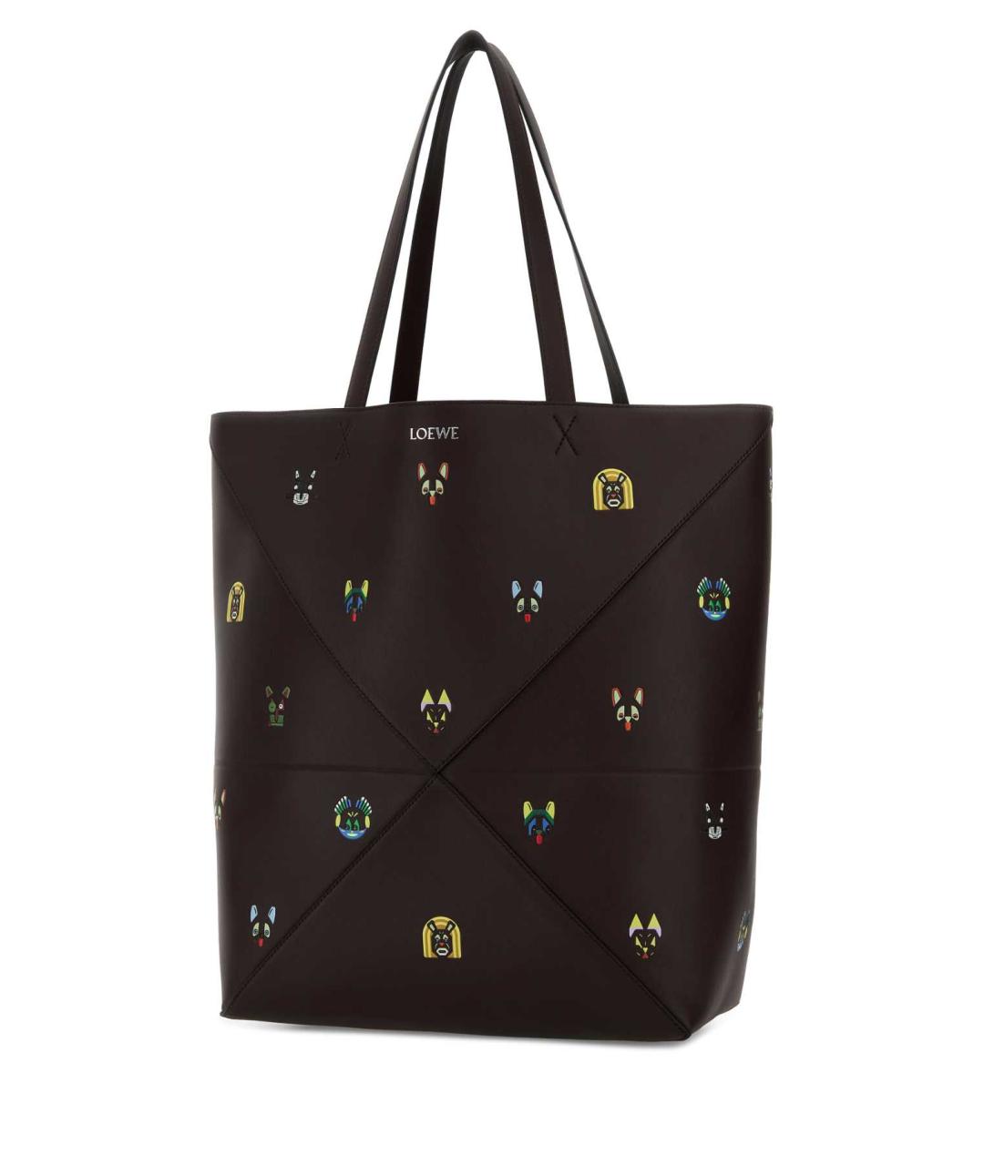 LOEWE Коричневая кожаная сумка тоут, фото 2