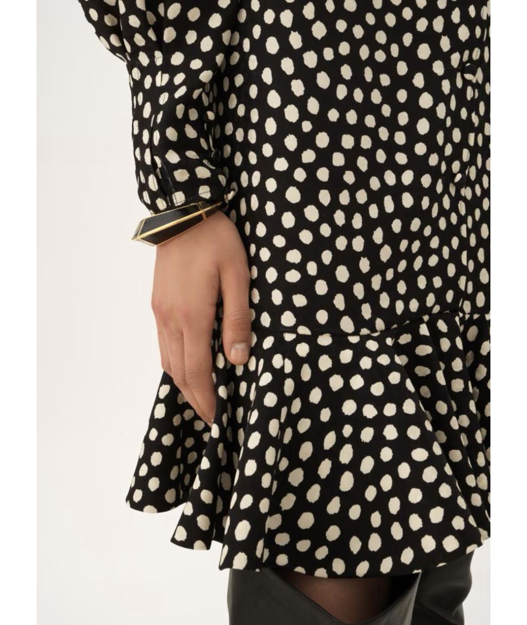 CHLOE Черное шелковое повседневное платье, фото 5