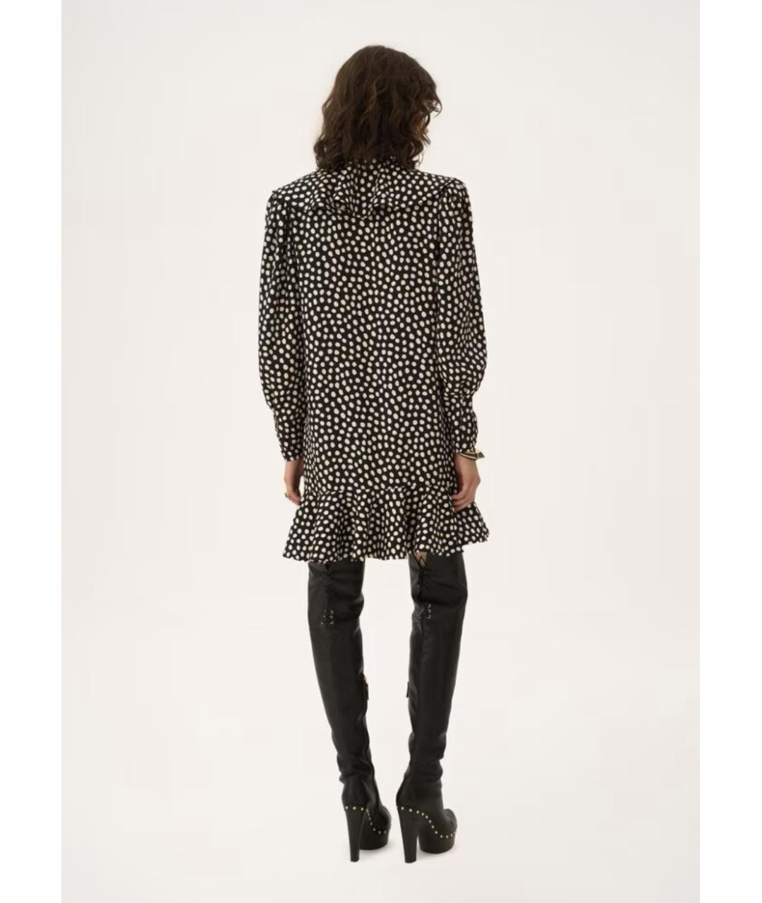 CHLOE Черное шелковое повседневное платье, фото 3