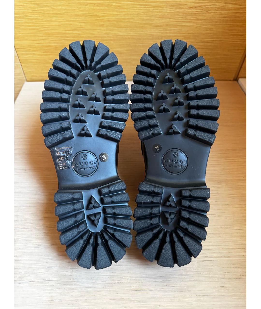 GUCCI Черные кожаные мюли, фото 6