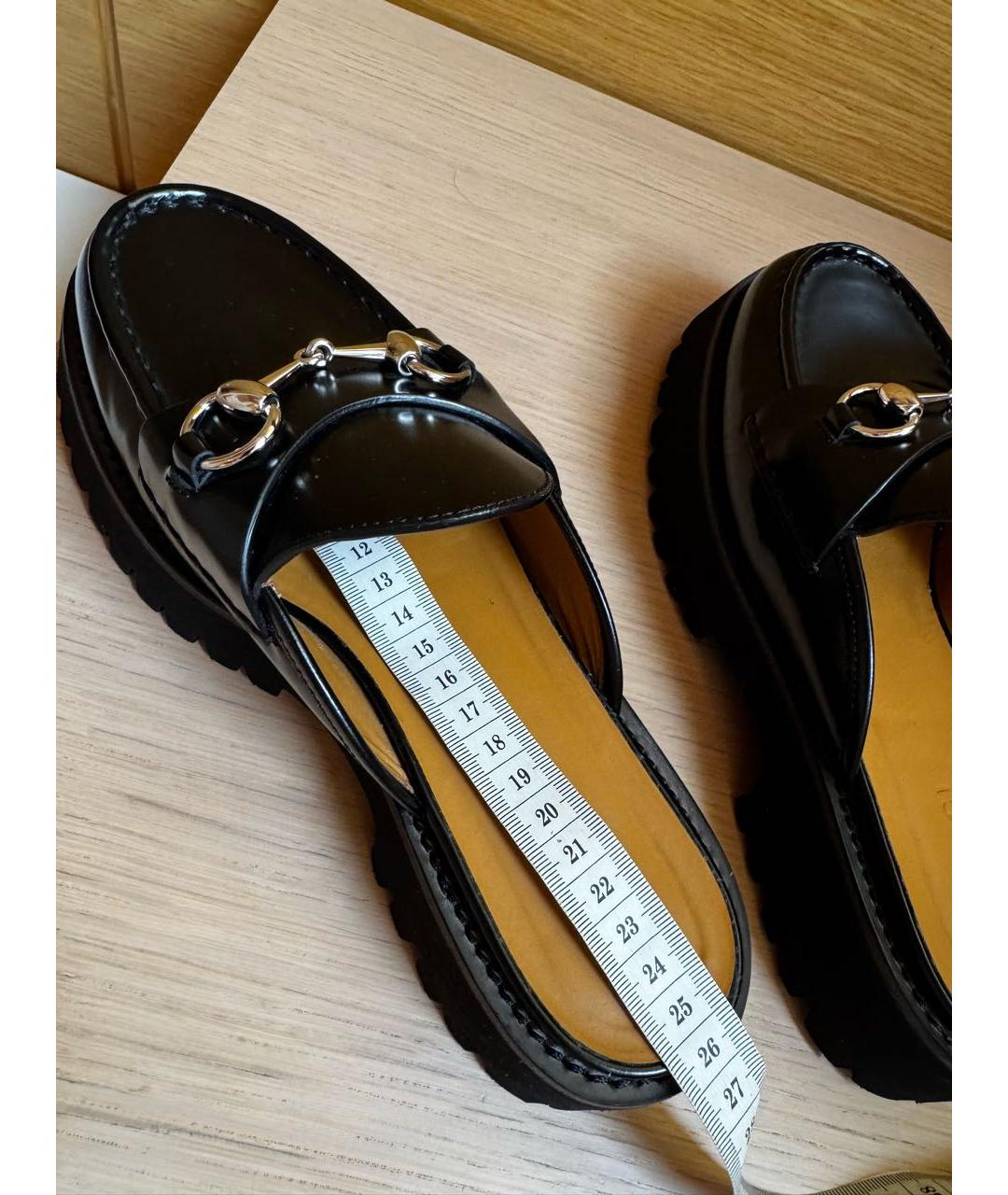 GUCCI Черные кожаные мюли, фото 7