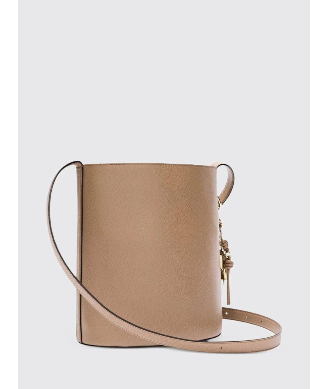 FURLA Бежевая кожаная сумка через плечо, фото 3