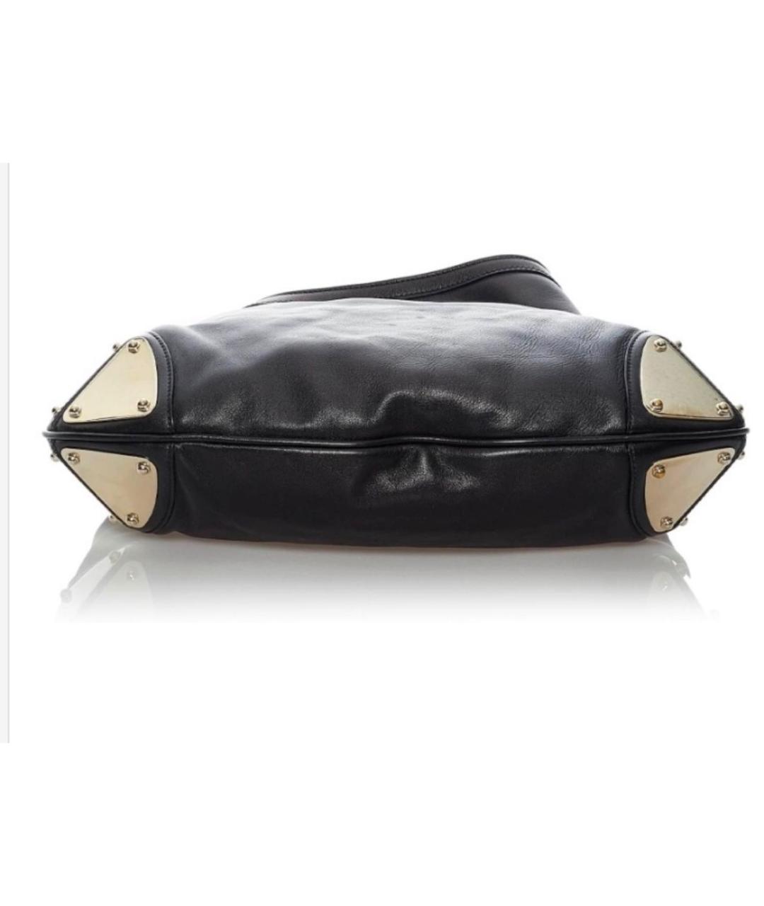 GUCCI Черная кожаная сумка с короткими ручками, фото 6
