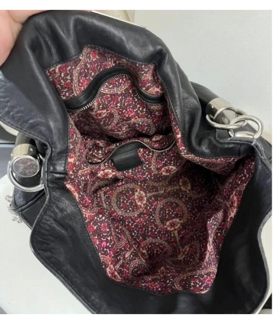 GUCCI Черная кожаная сумка с короткими ручками, фото 8