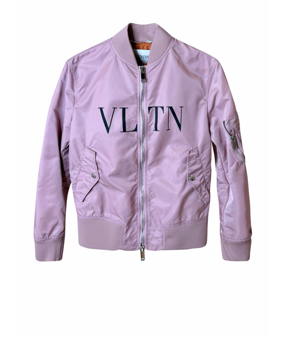 VALENTINO Розовая полиэстеровая куртка, фото 1